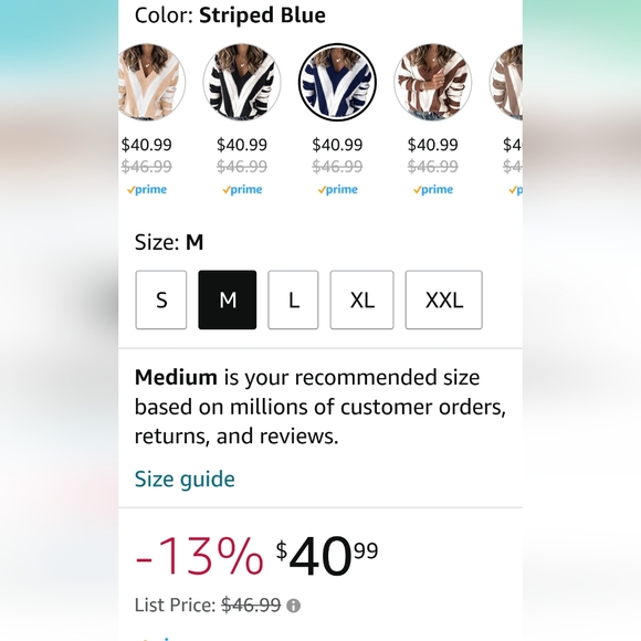 NWOT•PRETTYGARDEN•Women's (M) NAVY/WHITE STRIPE•SWEATER - Picture 4 of 7